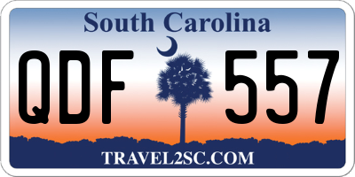 SC license plate QDF557