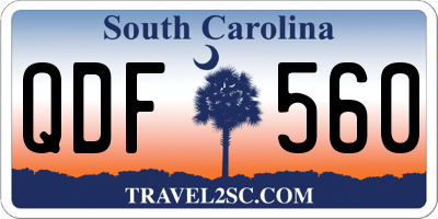 SC license plate QDF560
