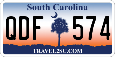 SC license plate QDF574