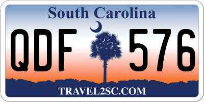 SC license plate QDF576