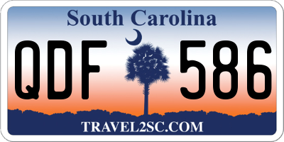 SC license plate QDF586