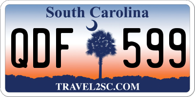 SC license plate QDF599