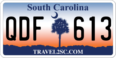 SC license plate QDF613