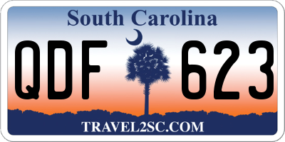 SC license plate QDF623