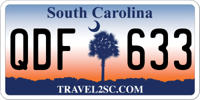 SC license plate QDF633
