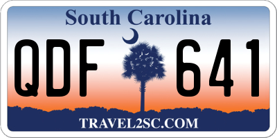 SC license plate QDF641