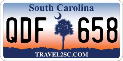 SC license plate QDF658