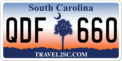 SC license plate QDF660