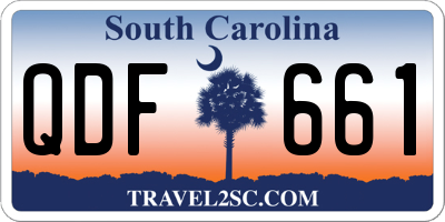 SC license plate QDF661