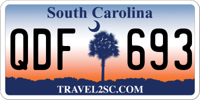 SC license plate QDF693