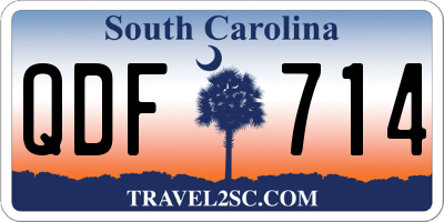 SC license plate QDF714