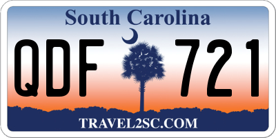 SC license plate QDF721