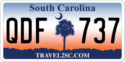 SC license plate QDF737
