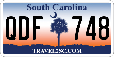 SC license plate QDF748