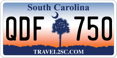 SC license plate QDF750