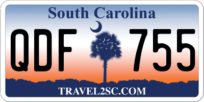 SC license plate QDF755