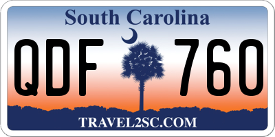 SC license plate QDF760