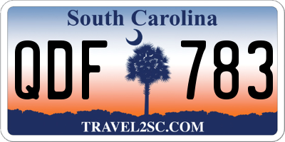 SC license plate QDF783