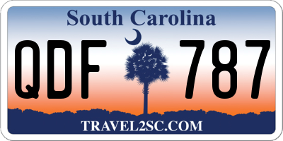 SC license plate QDF787