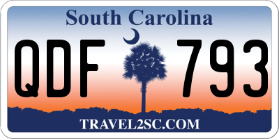 SC license plate QDF793