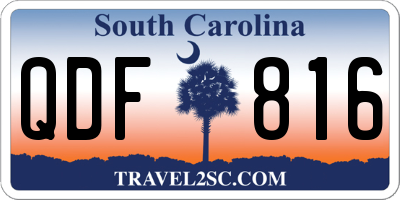 SC license plate QDF816