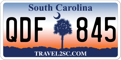 SC license plate QDF845