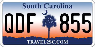 SC license plate QDF855