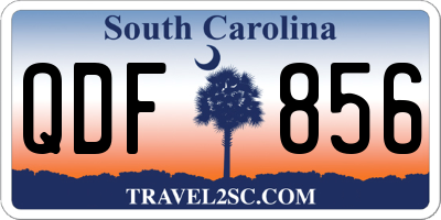 SC license plate QDF856