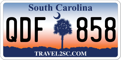 SC license plate QDF858