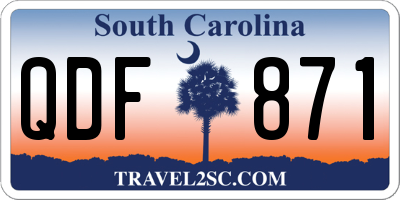 SC license plate QDF871