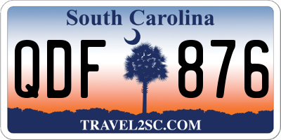 SC license plate QDF876