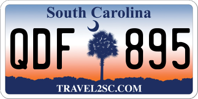 SC license plate QDF895