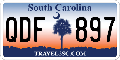 SC license plate QDF897