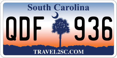 SC license plate QDF936