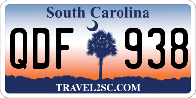 SC license plate QDF938