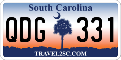SC license plate QDG331
