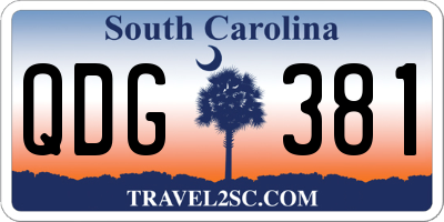 SC license plate QDG381