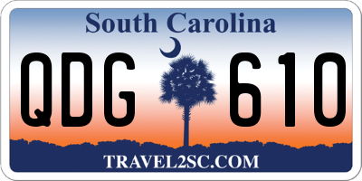 SC license plate QDG610