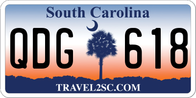 SC license plate QDG618