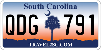 SC license plate QDG791
