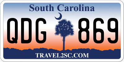 SC license plate QDG869