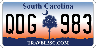 SC license plate QDG983