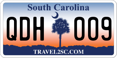SC license plate QDH009