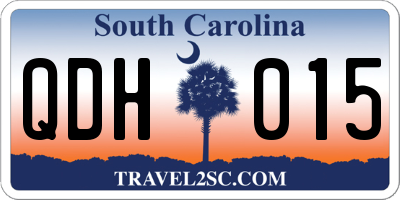 SC license plate QDH015