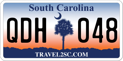 SC license plate QDH048