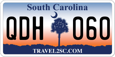 SC license plate QDH060
