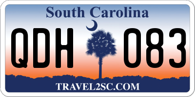 SC license plate QDH083