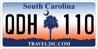 SC license plate QDH110