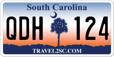SC license plate QDH124
