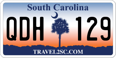 SC license plate QDH129